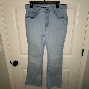 Levi's‎ 726 Flare Jeans Women's Size 33 Light Wash Frayed Hem Bootcut Denim